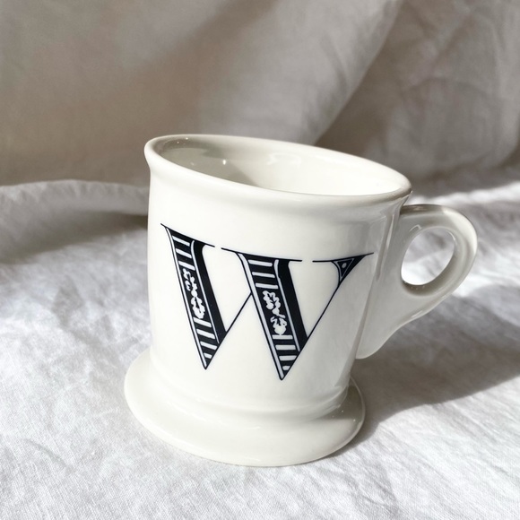 Anthropologie W Monogram Mug White with Black - Picture 9 of 12